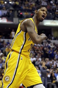 Paul George leads the top seeded Pacers into the playoffs. Photo courtesy AP Photo/AJ Mast.