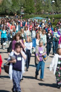 Women gather from all over the world to hear selected speakers at BYU's annual Women's Conference.