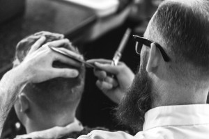 Drew Danburry enjoys cutting hair he says it's a creative process.