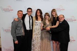 Visual Arts students receive the first place in animation for the short film Estefan at the 34th College Television Awards in 2013. They are one of many examples of excelling in their field in the College of Fine Arts and Communications. (Photo courtesy of the Department of Visual Arts.)