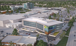 An artists' rendering of the anticipated University Place project that began in April. It is part of a 10-year project to improve the efficiency and appearance of the current University Mall and surrounding areas.