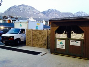 A Recyclops recycling center at Alpine Village apartment complex. (Photo courtesy 