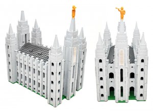 The Brick 'em Young model of the Salt Lake City Temple. The kit has 1,725 pieces. Photo courtesy Suzanne Calton/Brick 'em Young.