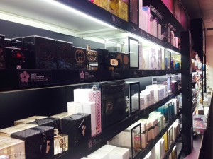 Sephora lines its fragrance-department shelves with a variety of scents. Each of these scents is featured on the Scentsa Fragrance Finder, allowing customers to sample their “signature scent” without setting foot outside the store. (Morgan Hampton)