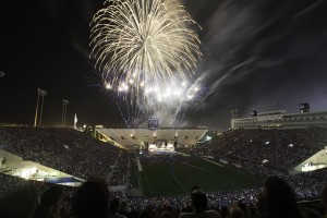 Stadium of Fire at LaVell Edwards Stadium is a Wasatch Front tradition. This year is the 34th year of the program, featuring performances from Carrie Underwood and Studio C. (Elliott Miller) 
