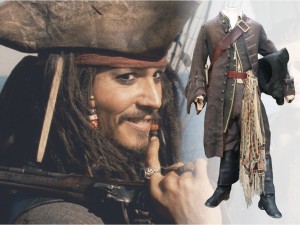 Johnny Depps's character, Jack Sparrow wears this costume in "Pirates of the Caribbean". The BYU Musuem of Art has this dress along with many others, in their new "CUT! Costume and Cinema" exhibit. (Photo courtesy CUT! Costume and Cinema)