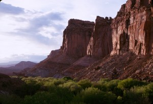 A view of Fruita and Wingate cliffs in Capitol Reef National Park, which lost about 30 percent of its visitors to the shutdown in October 2013. Photo credit: NPS