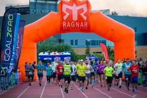 The starting line of Ragnar's Wasatch Back relay. The relay featured more than 1,000 teams and 11,000 runners. (Joaquim Hailer, Zazoosh Media)