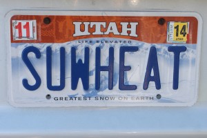 Susan Wheatley's abbreviated name is on her license plate as "SUWHEAT." (Susan Wheatley)