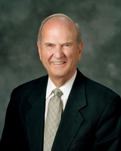 Elder Russell M. Nelson addressed the congregation at the Sunday morning session of the 184th Semiannual General Conference. Elder Nelson encouraged listeners to sustain living prophets of God. (Mormon Newsroom)