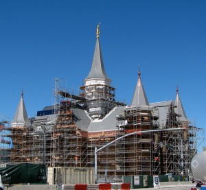Construction is still underway on the Provo City Center Temple. It's expected to be completed in late 2015.   (Joel S. Hall)