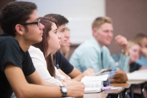 Provo High School students pay attention to their seminary lesson. These students are now required to pass a learning assessment to graduute from seminary. (Photo by Elliot Miller)