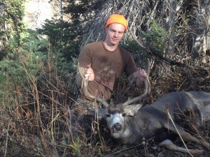 Trent Poulson poses with a deer shot during the general deer season. In Utah the deer hunt started on Oct. 18. Hunters face a 37% chance of harvesting a deer, according to research done in 2012.
