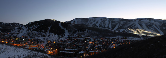 A scenic look at Park City at dusk.  (Photo courtesy of Park City Mountain Resort)