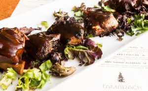 Sticky teriyaki rib tips are some of the most popular appetizers at Tamarack. (Bryan Pearson)