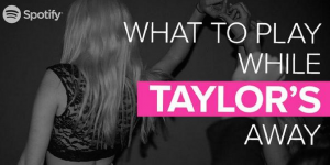 Spotify creates a playlist "What to Play While Taylor's Away" following Swift's decision to remove her songs from the streaming service. The artist's music is featured on more than 19 million Spotify playlists. (Spotify)