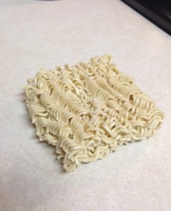 A package o ramen noodles may seem boring to students but can be spiced up with protein or vegetables. (Joshua Jamias)