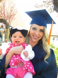Madison Berbert with her baby girl at the time of her graduation in April of 2013. (Madison Berbert)