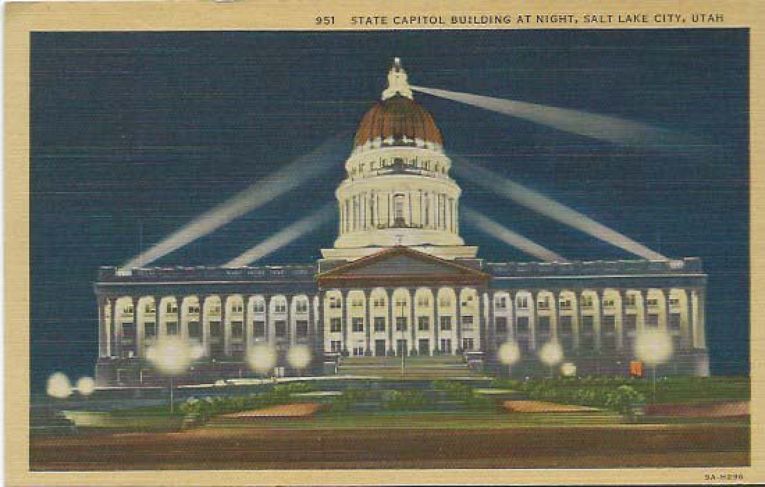 A vintage image of the Utah Capitol