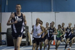 The BYU track and field team opened up the indoor season strong at the Cougar Collegiate Invitational. (photo by Ari Davis)