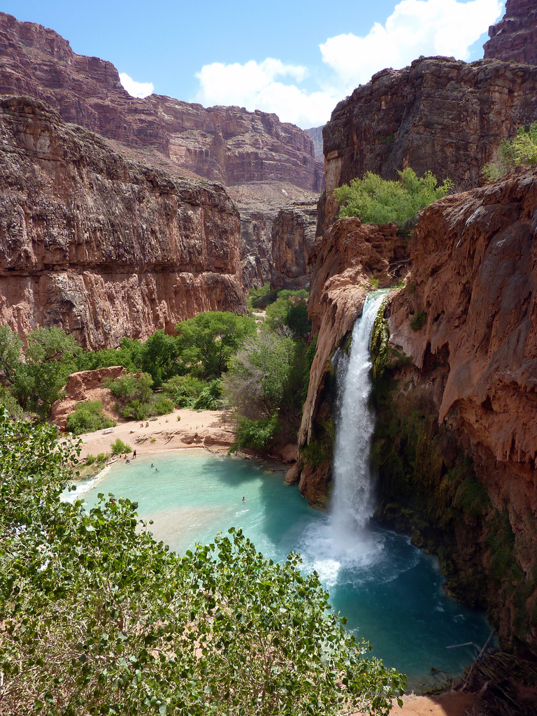 Havasupai located up a 10-mile hike in the Grand Canyon. (Photo courtesy Trail Sherpa via Creative Commons) 