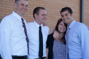 Dan Bunker (second from the left) is an openly gay BYU student. Here he is pictured with his siblings. (Samantha Gannaway)