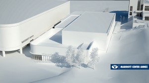A rendering of the new BYU basketball Marriott Center Annex. Construction is to begin this summer and end in late 2016. (BYU Athletics)
