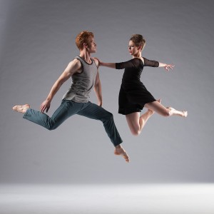 Colin Holbrook (left) and Heidi Jorgensen (right) are both third year contemporary dance theater performers. (Chris Peddecord)