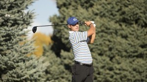 Jordan Rodgers watches his drive during a tournament earlier this year.  Rodgers competed in the NCAA Regional tournament.  (byucougars.com)