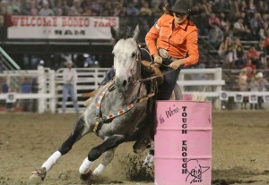 Barrel racing is one of the main events at the Strawberry Day's Rodeo. 