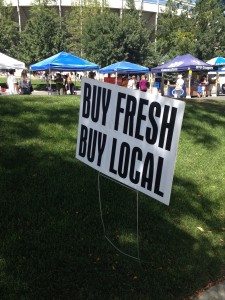 The BYU Farmers Market located in the south parking lot at the LeVell Edwards Stadium.