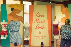 The Rose Marie Reid exhibit recently opened in the L. Tom Perry Special Collections area of the Harold B. Lee Library. Rose Marie began her fashion business in 1946, with an emphasis on swimwear. (Natalie Bothwell)