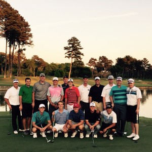 The BYU men's golf team with donors in Atlanta, Ga. (Tommy Higham)