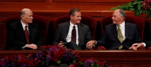 From left, Elder Dale G. Renlund, Elder Gary E. Stevenson and Elder Ronald A. Rasband were named as the three newest apostles to the Quorum of the Twelve during the afternoon session of General Conference, Saturday, October 3, 2015 © undefined