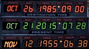 The time travel machine Marty McFly uses in "Back to the Future." This October, many will celebrate the day Marty traveled to the future. (Twitter)