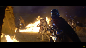 Darth Vader and a storm trooper army prepare to fight during the newly released trailed for Star Wars Episode VII: The Force Awakens. (Star Wars/YouTube)