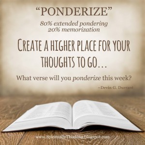 According to Elder Durrant, the definition of ponderize is 80 percent pondering and 20 percent memorizing. Durrant publicly apologized on Facebook for the website his son created to make a profit off the term. (Facebook)