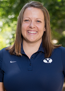 Tamber McAllister swam for BYU from 2000-2004. McAllister has been an assistant swimming coach since 2004. (BYU Photo)