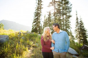 Amanda Baldwin and her fiancé Jonathon Rogers take their engagements. Baldwin and Rogers will marry in the middle of the BYU Fall semester. (Amanda Baldwin) 
