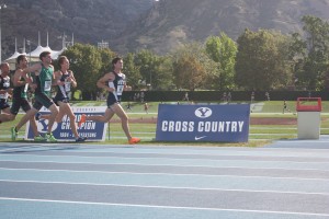 Aaron Fletcher sets the pace in the BYU Autumn Classic. Fletcher was named WCC Runner of the Month for October. (Travis Mortenson)
