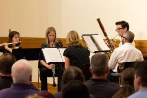 Aspen Winds musical group performs live concert at Provo City Library. 