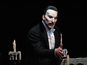 Dallyn Bayles as Phantom in "The Phantom of the Opera" musical. (Lawrence Asher)