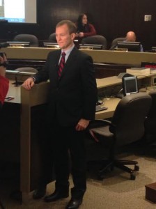 Mayor Ben McAdams as he prepare to answer questions to the media following his State of the County address. 