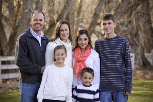 Rep. Hawkes with his Wife, Becky, and their four kids. 