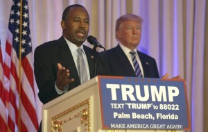 Former Republican presidential candidate Ben Carson speaks after announcing he will endorse Republican presidential candidate Donald Trump, during a news conference at the Mar-A-Lago Club, Friday, March 11, 2016, in Palm Beach, Fla. (AP Photo/Lynne Sladky)