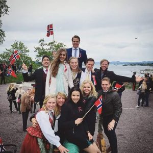 Graham(far right) in Oslo, Norway on May 17th, their independence day. 