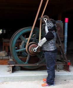 Time traveler poses for a selfie at Frontier Homestead State Park and Museum in Cedar City, Utah. Utah residents are encouraged to visit various state parks this summer and participate in the Utah State Parks selfie contest. (Justina Parsons-Bernstein)