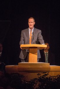 BYU mechanical engineering professor Timothy McLain told students to follow the feedback they receive from the Holy Ghost in his devotional address. (Maddi Driggs)