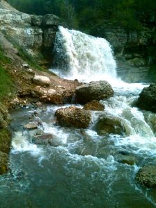 Waterfall in Fifth Water Hot Springs (Facebook).