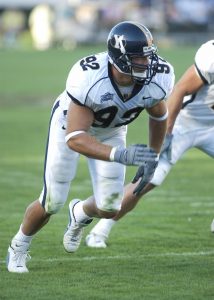 Ryan Denney during a game in 2001 at UNLV. (BYU Photo)